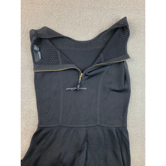 Cynthia Rowley Women's Medium Black Open Knit Fit & Flare A-Line Dress - Picture 9 of 9
